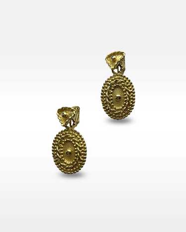 Valentino Etruscan Style Clip Earrings