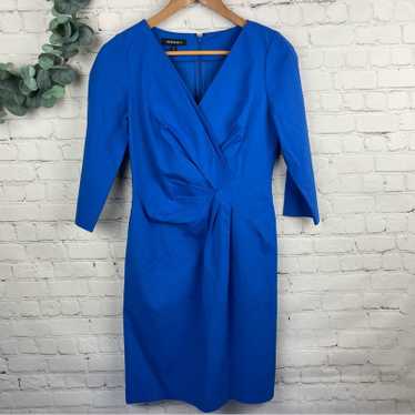 LAFAYETTE 148 Blue Cotton Blend Dress size 4 - image 1