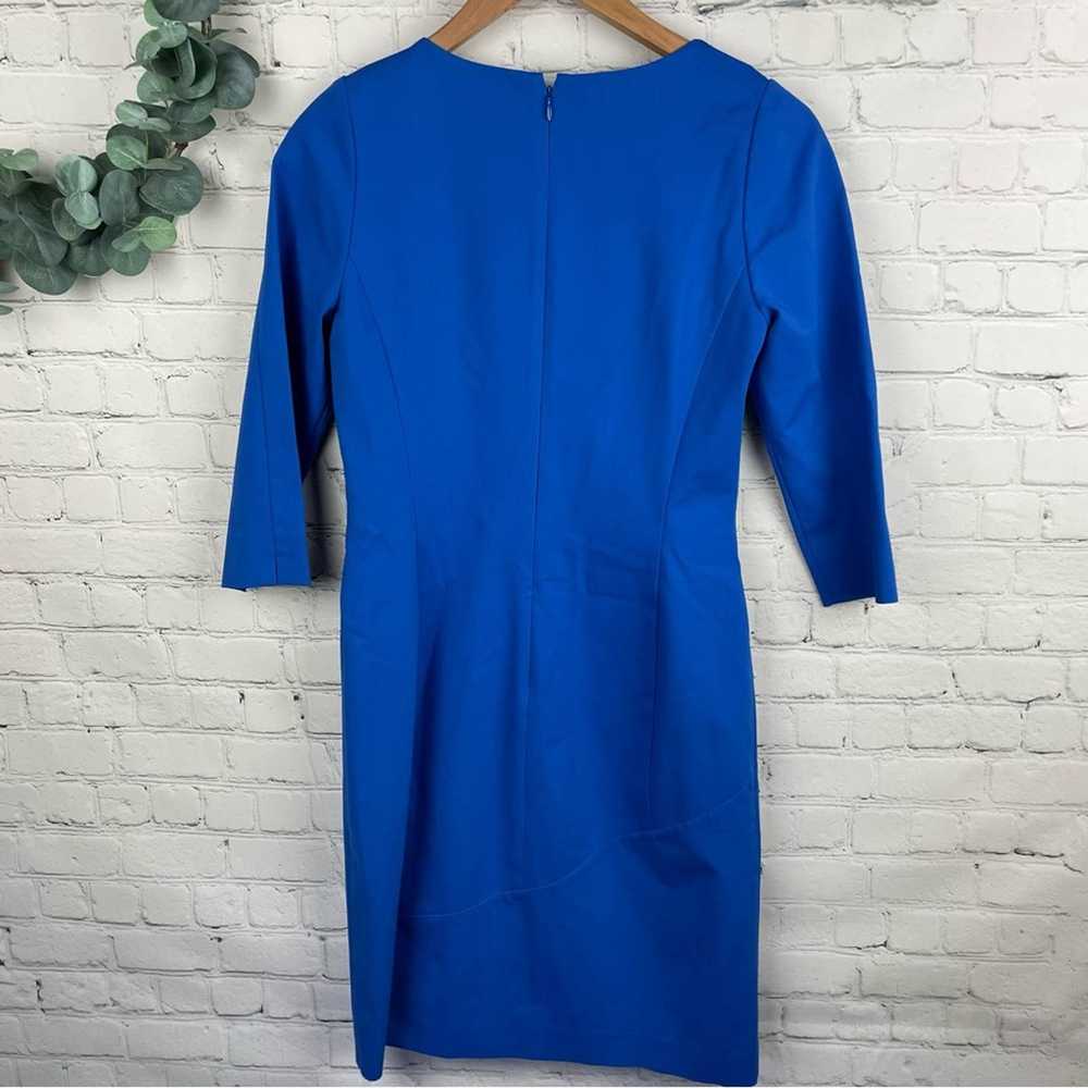 LAFAYETTE 148 Blue Cotton Blend Dress size 4 - image 2