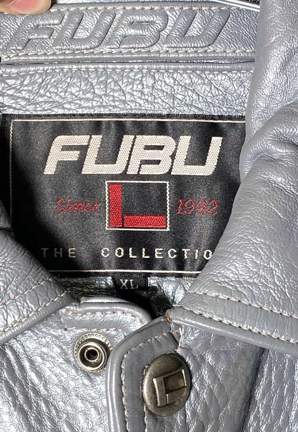 Vintage 90s FUBU leather rare bomber hip hop jack… - image 4