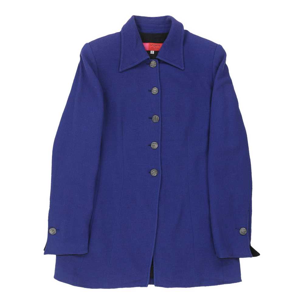 Ungaro Coat - Medium Blue Wool Blend - image 1