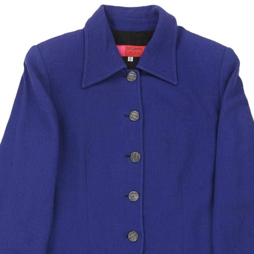 Ungaro Coat - Medium Blue Wool Blend - image 3