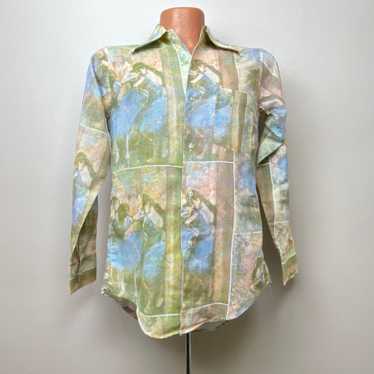 1970s Edgar Degas Print Shirt, K Mart Size Small,… - image 1
