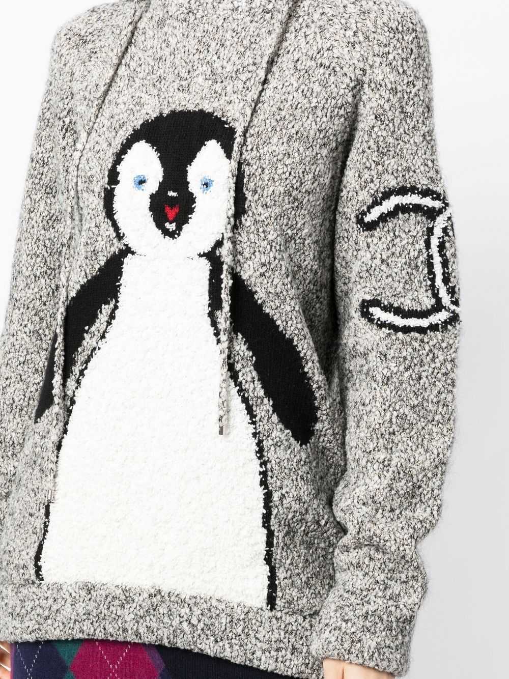 CHANEL Pre-Owned 2007 penguin-intarsia hooded jum… - image 3