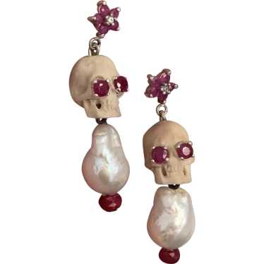 Diamond, Ruby, Cultured Pearl skulls - image 1