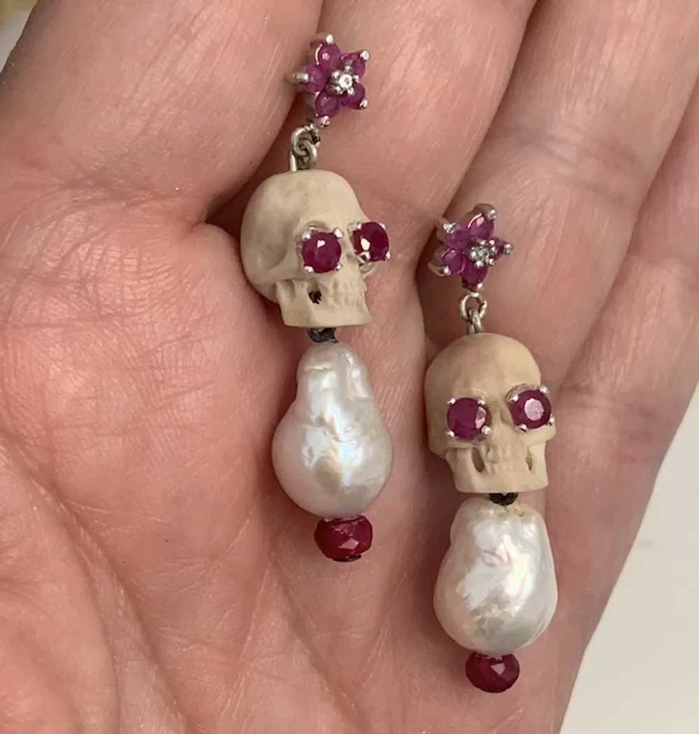 Diamond, Ruby, Cultured Pearl skulls - image 7