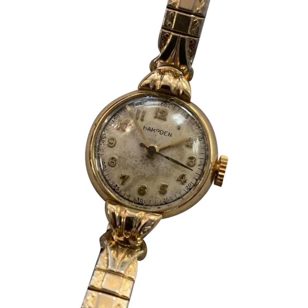 Hampton Watch 14k. Gold 17 Jewels swiss Manual Wi… - image 1