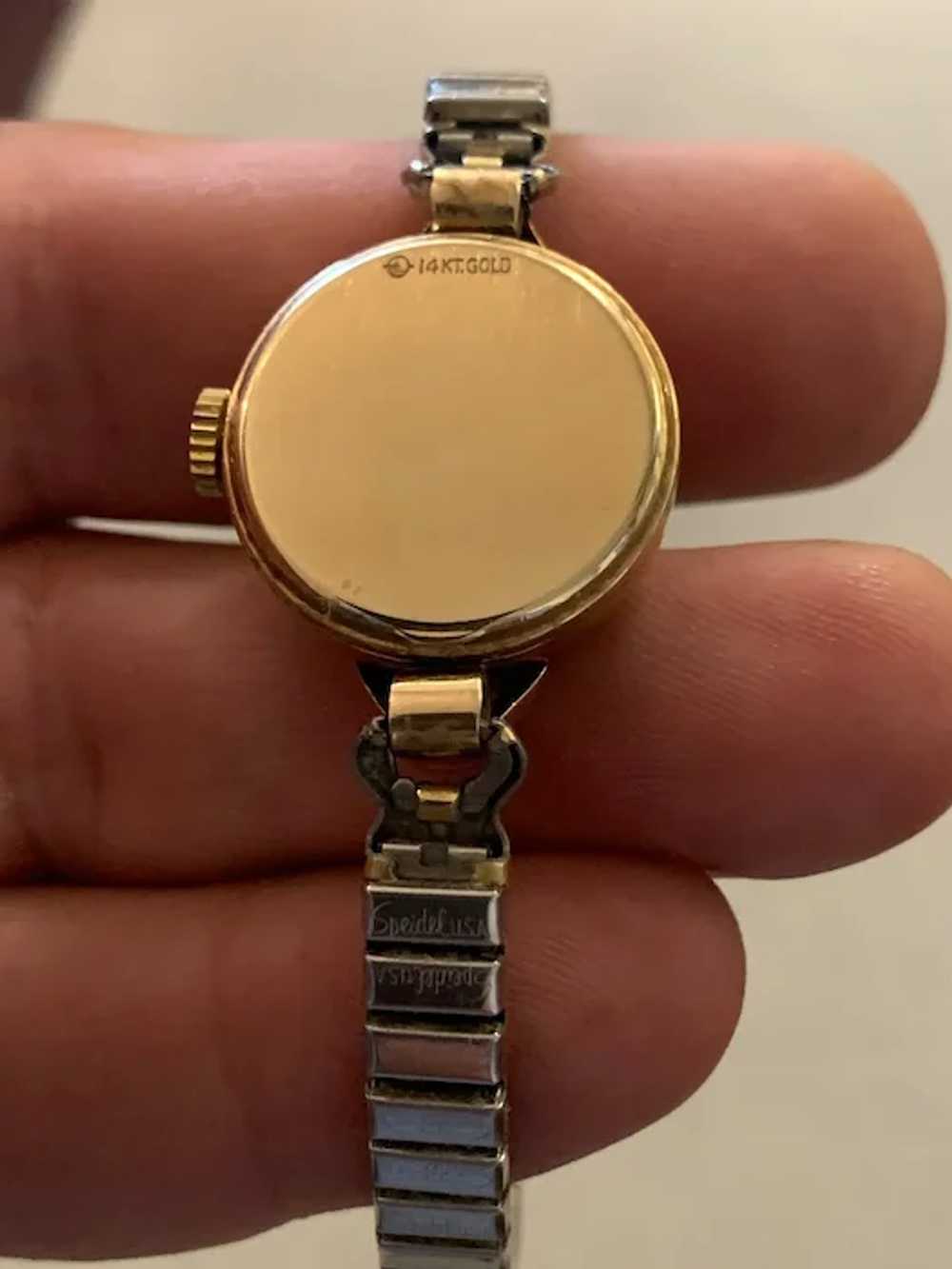 Hampton Watch 14k. Gold 17 Jewels swiss Manual Wi… - image 6