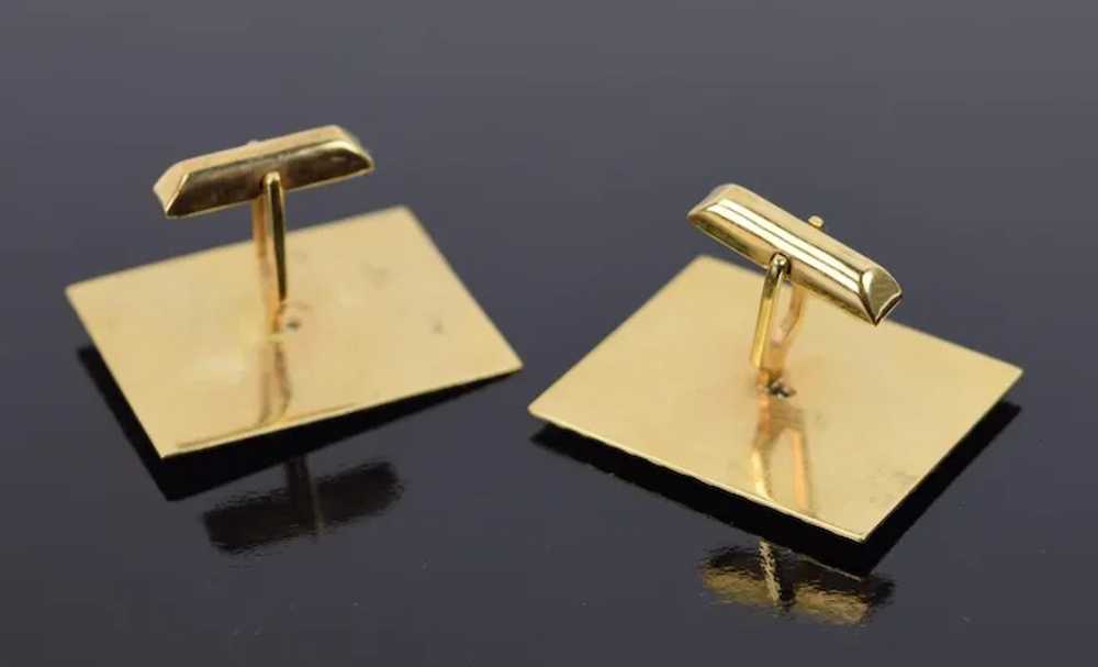 Huge Pair 14k Solid Yellow Gold Cufflinks with So… - image 6