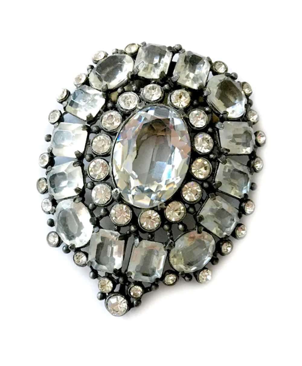 Huge Eisenberg-Style Crystal and Japanned Metal D… - image 5