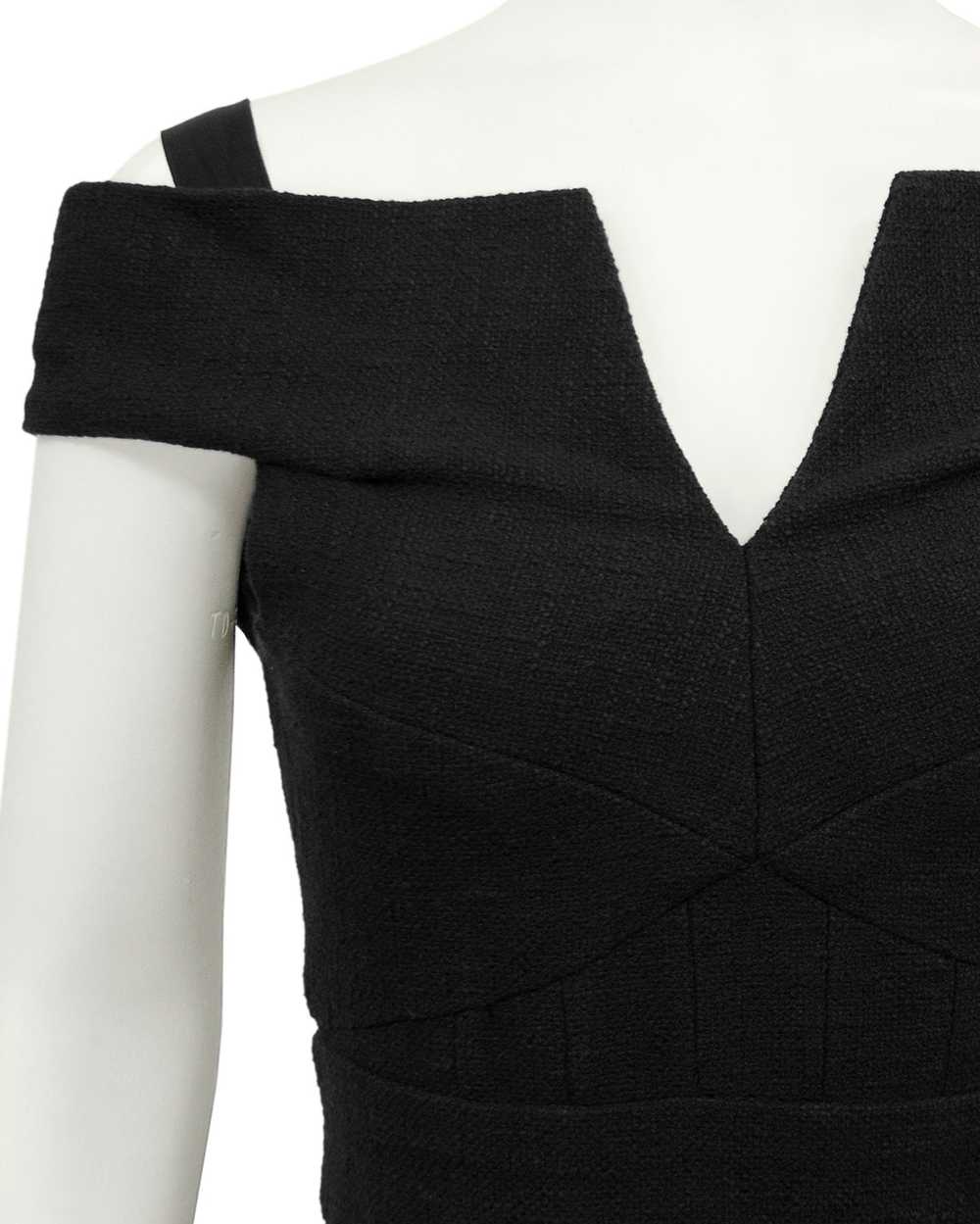 Chanel Black Bouclé Off-The-Shoulder LBD from 2007 - image 3