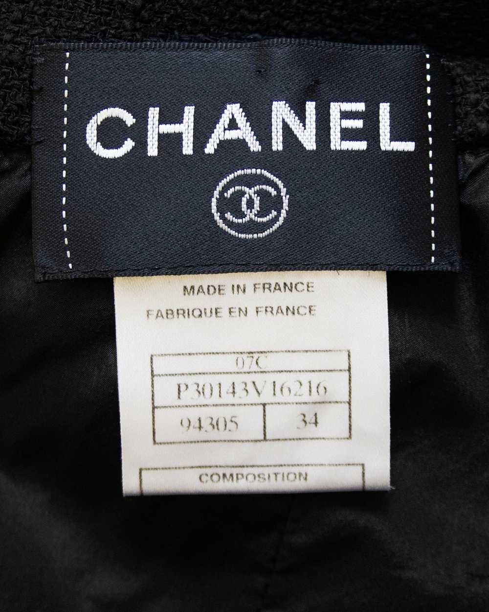 Chanel Black Bouclé Off-The-Shoulder LBD from 2007 - image 8