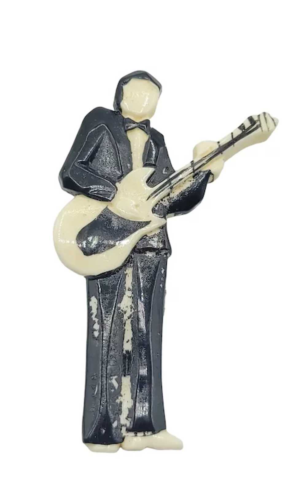 Plastic Guitar Man, Figural In Tuxedo Elvis Pin B… - image 3