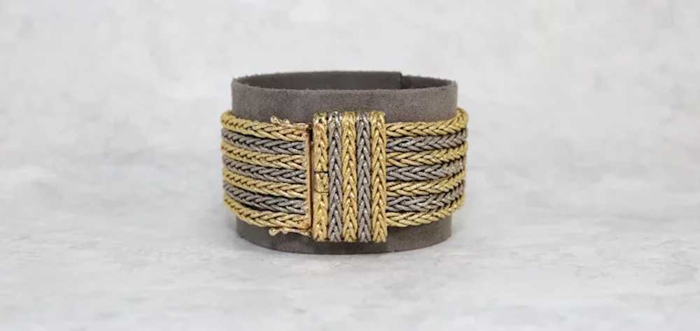Vintage 18k Yellow & White Gold 7 Strand Bracelet… - image 7