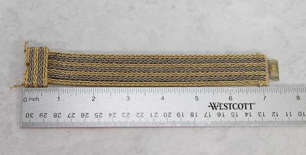 Vintage 18k Yellow & White Gold 7 Strand Bracelet… - image 8