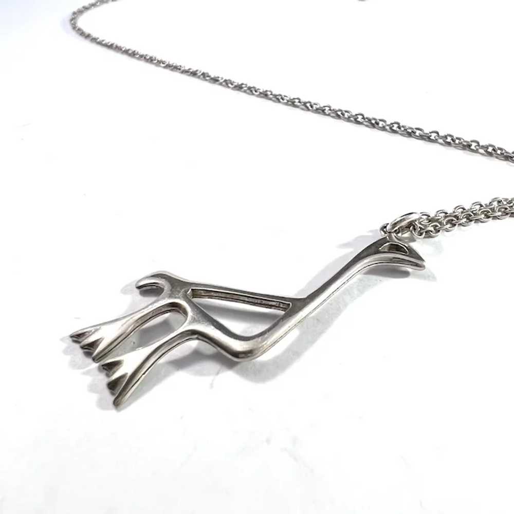 INARI, Finland. Vintage Sterling Silver Bird Pend… - image 3