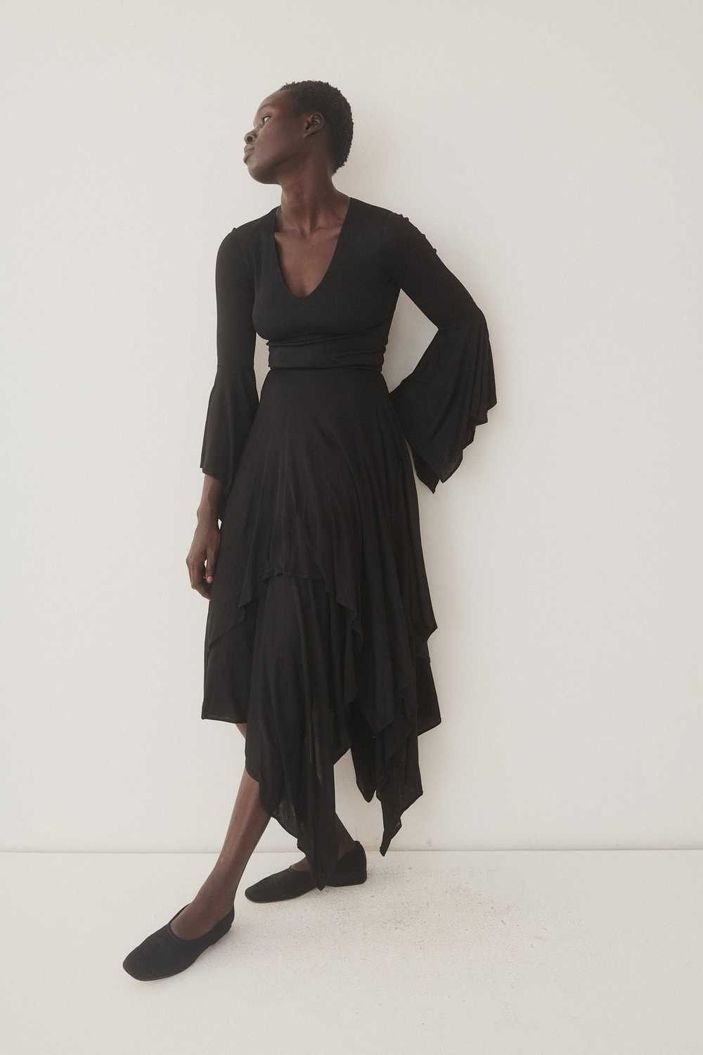 Scott Barrie Black Jersey Dress - image 1
