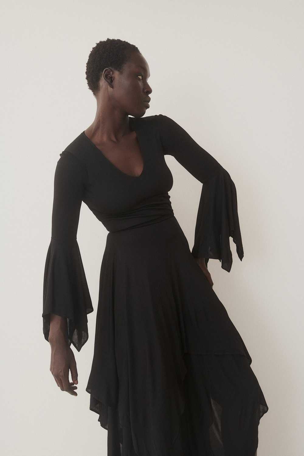 Scott Barrie Black Jersey Dress - image 2