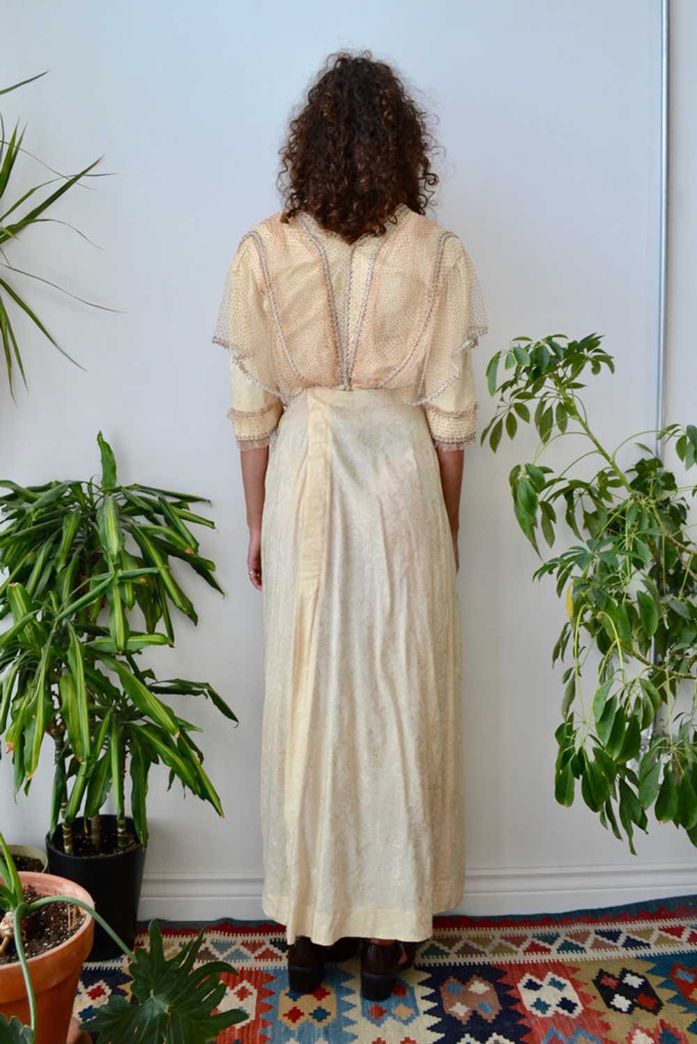 Antique Beaded Bodice Dress - image 4