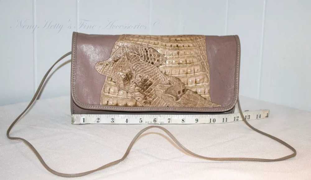 Vintage Carlos Falchi Hornback Caiman Handbag - image 2