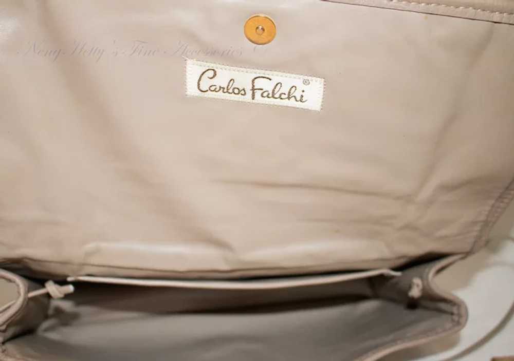 Vintage Carlos Falchi Hornback Caiman Handbag - image 9