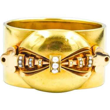 Victorian Cuff Bracelet 18k Yellow Gold
