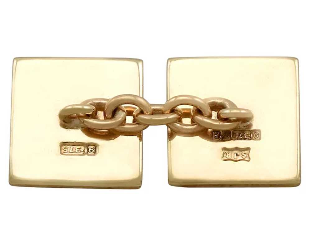 Vintage Cufflinks in 9 ct Yellow Gold - image 5