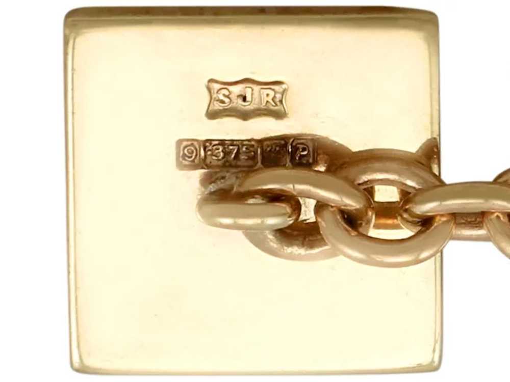 Vintage Cufflinks in 9 ct Yellow Gold - image 6