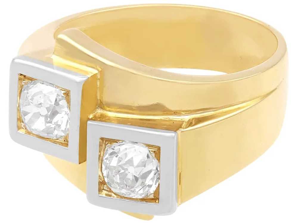 Art Deco 1.47ct Diamond and 18ct Yellow Gold Dres… - image 3