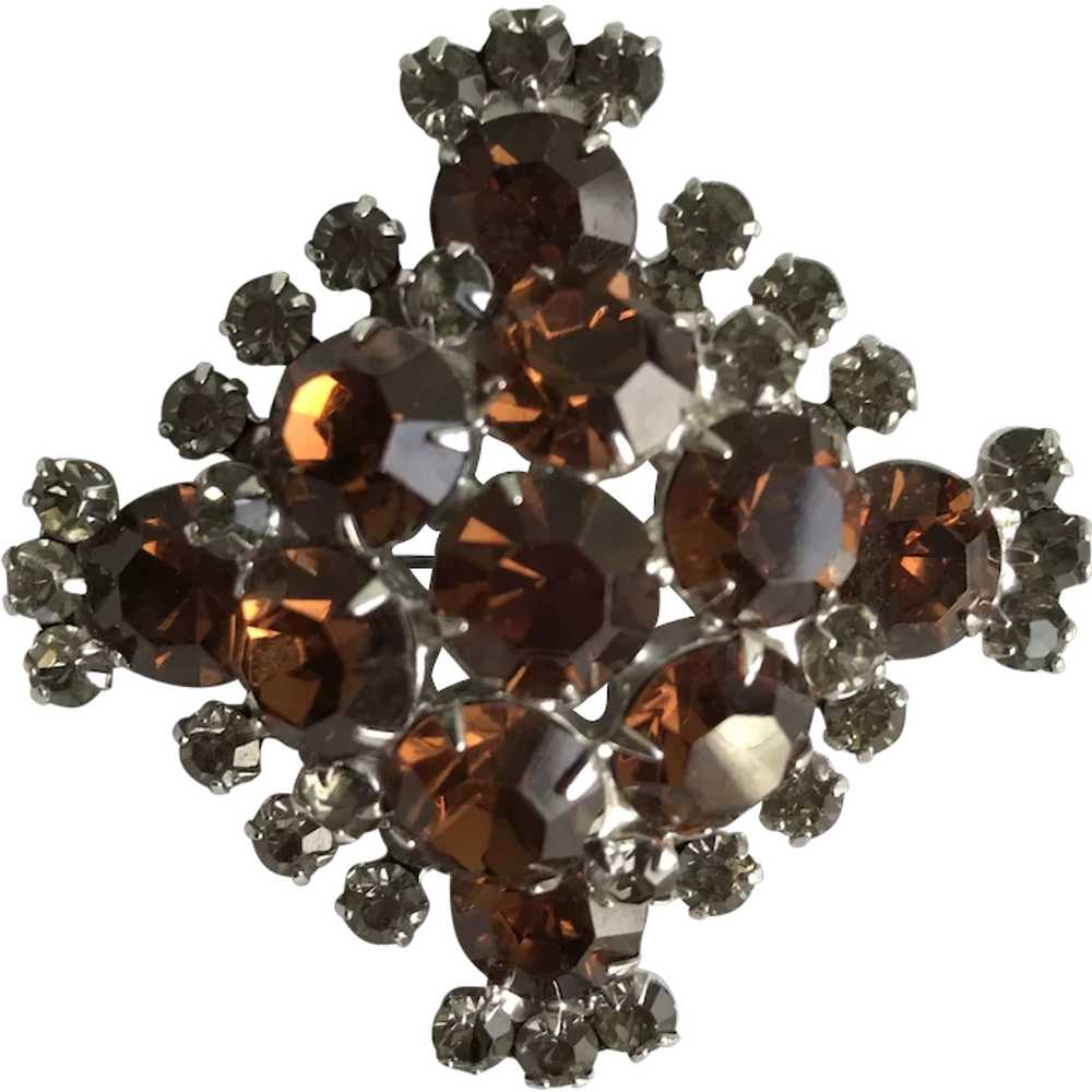 Juliana by D&E Black Diamond Brooch - image 1