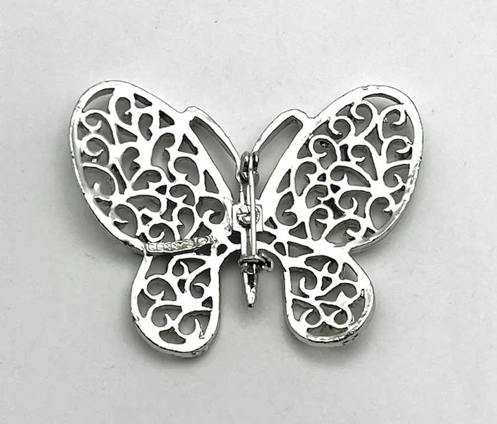 GERRYS signed Butterfly Silvertone Brooch with Pr… - image 11