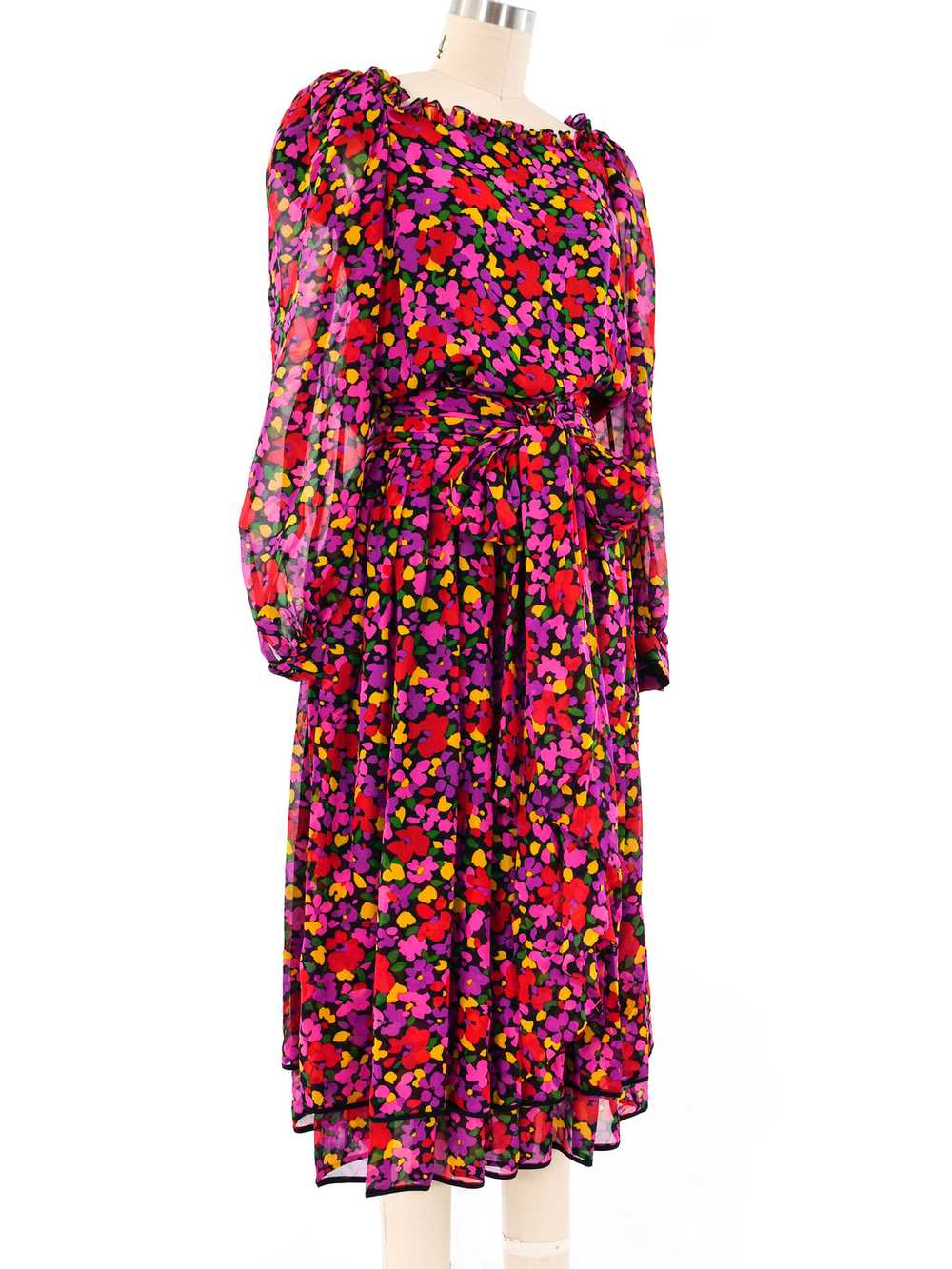 Valentino Floral Printed Silk Maxi Dress - image 6