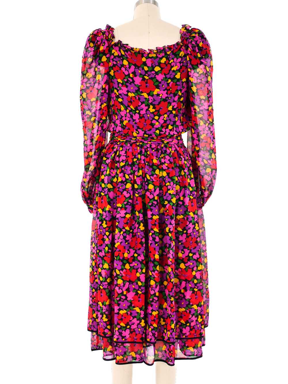 Valentino Floral Printed Silk Maxi Dress - image 7