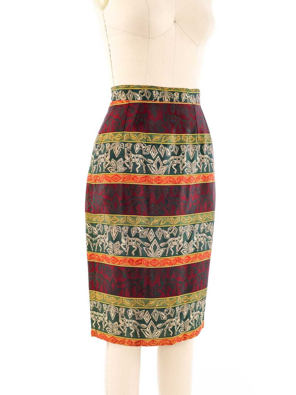 Tribal Pattern Midi Skirt - image 3