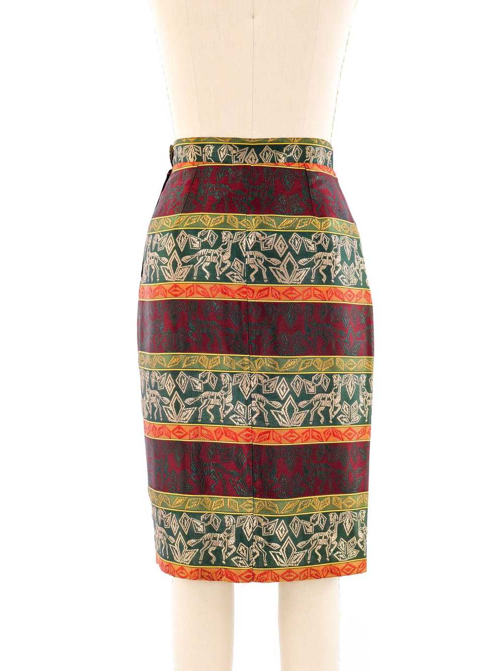 Tribal Pattern Midi Skirt - image 4