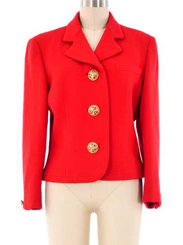 Gianni Versace Red Cropped Jacket