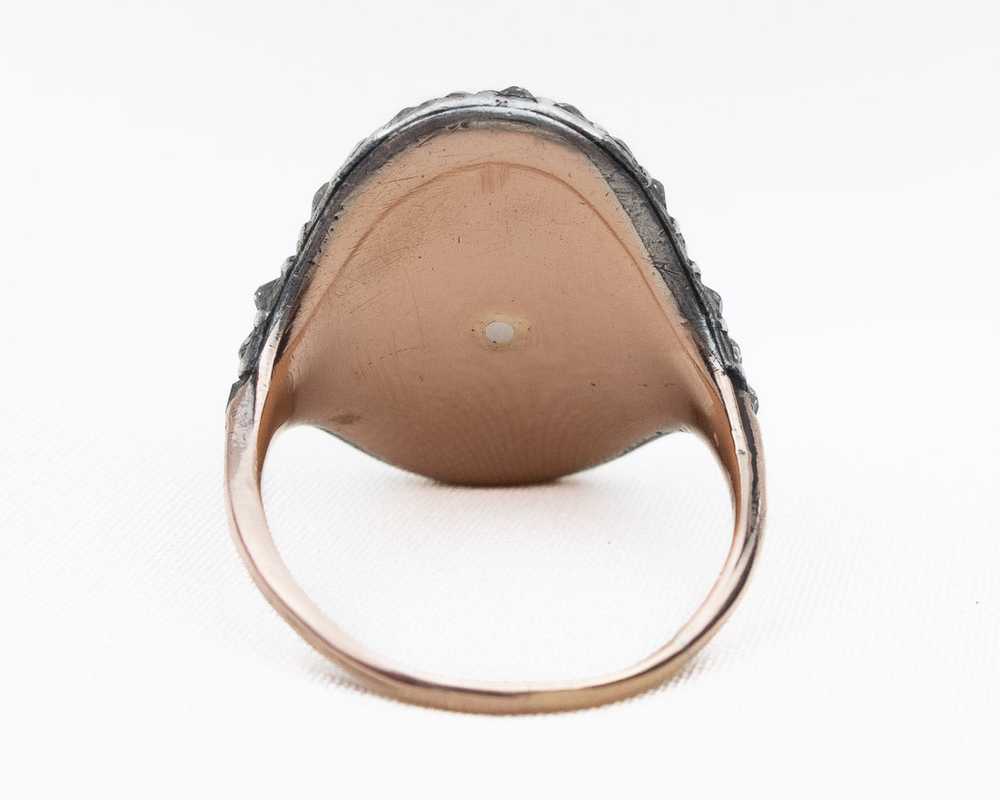 Early-Victorian Enamel & Diamond Ring - image 4