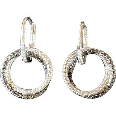 Sterling Silver Black and White Earrings - image 1