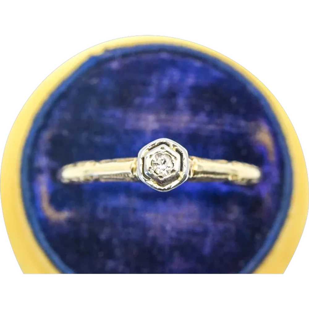 Early 1900’s 14k Gold Diamond Ring - image 1