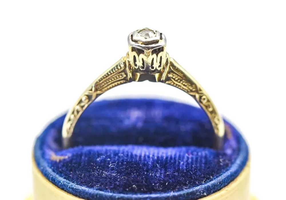 Early 1900’s 14k Gold Diamond Ring - image 2
