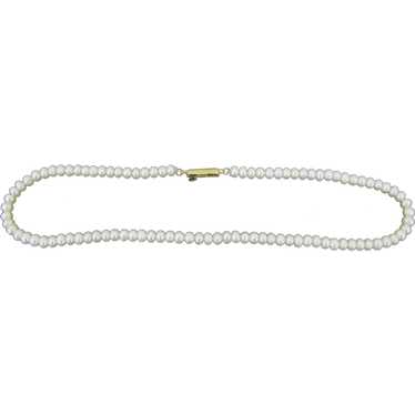 CLASSIC Fresh Water PEARL 17" Necklace with 14k G… - image 1