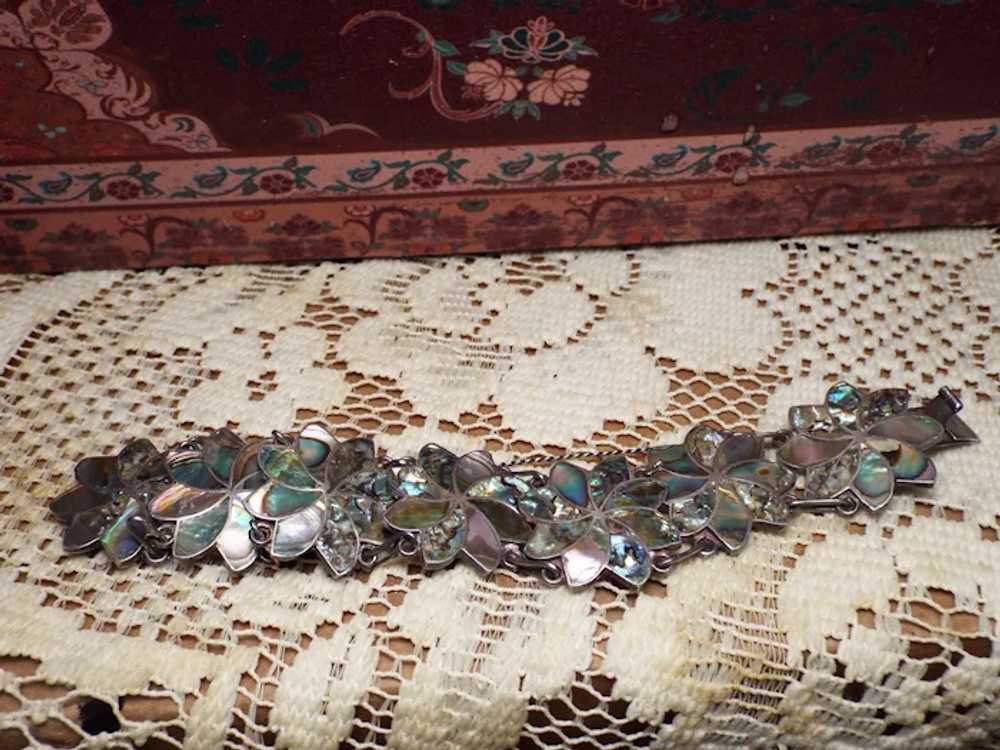 Taxco, Floral Vintage 1960, Taxco, Abalone Shell,… - image 3