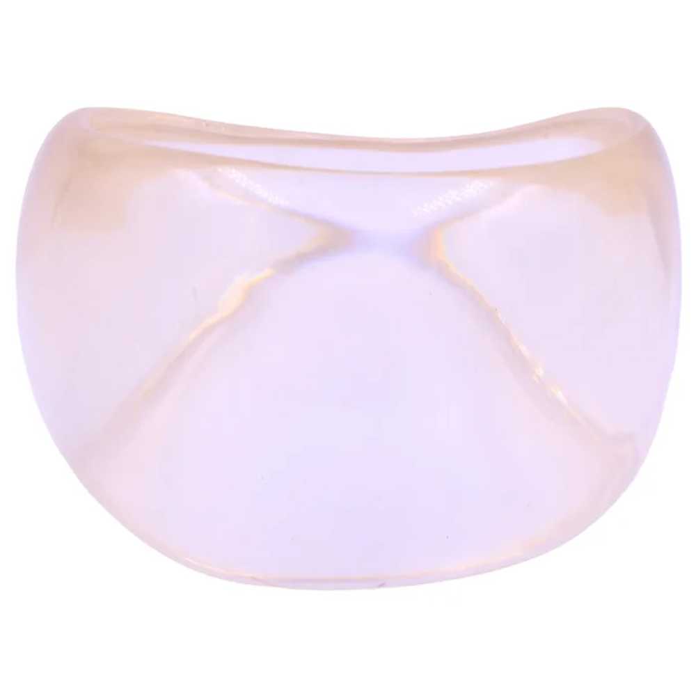 Bracelet Bangle Asymmetrical Clear Lucite Plastic - image 2
