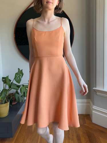 Peach fit and flare dress (38)