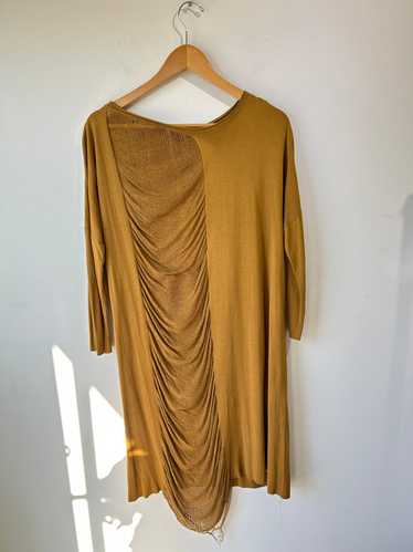 Raquel Allegra Mustard Brown Cotton Dress