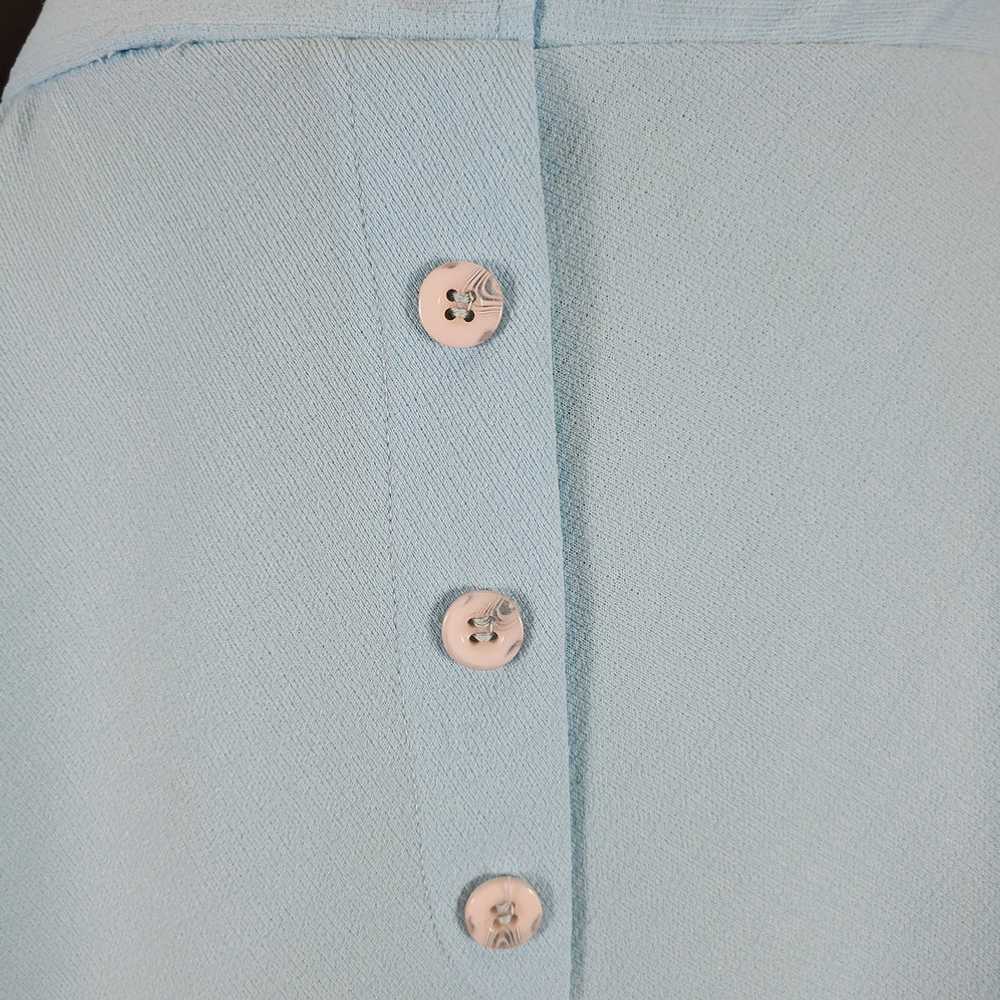60s/70s Solid Baby Blue A-Line Skirt - image 4