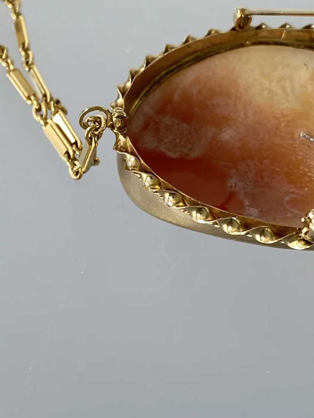 14K YG & Habille Cameo Pendant with chain - image 8