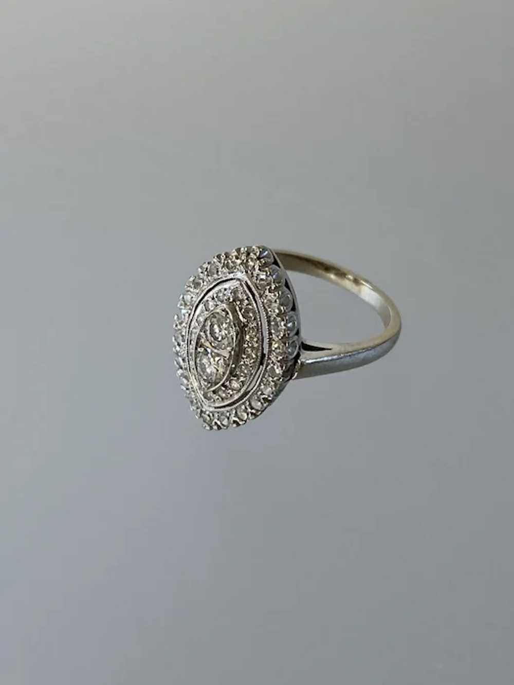 14K WG & Diamond Cocktail Ring - image 10