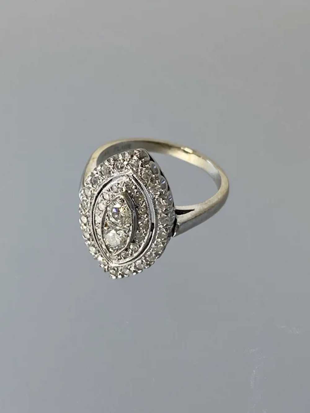 14K WG & Diamond Cocktail Ring - image 11