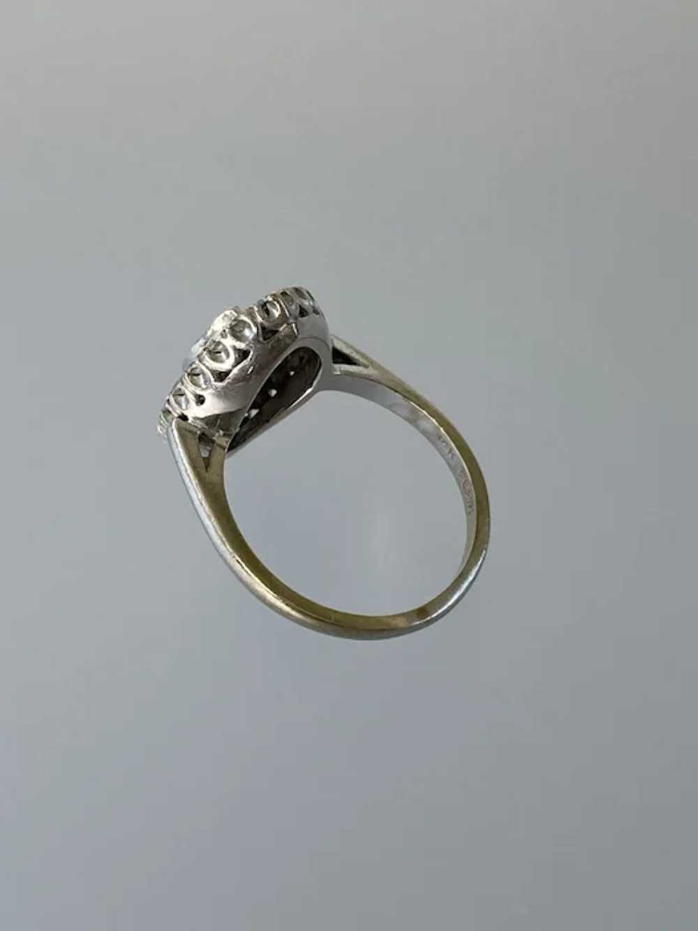 14K WG & Diamond Cocktail Ring - image 4